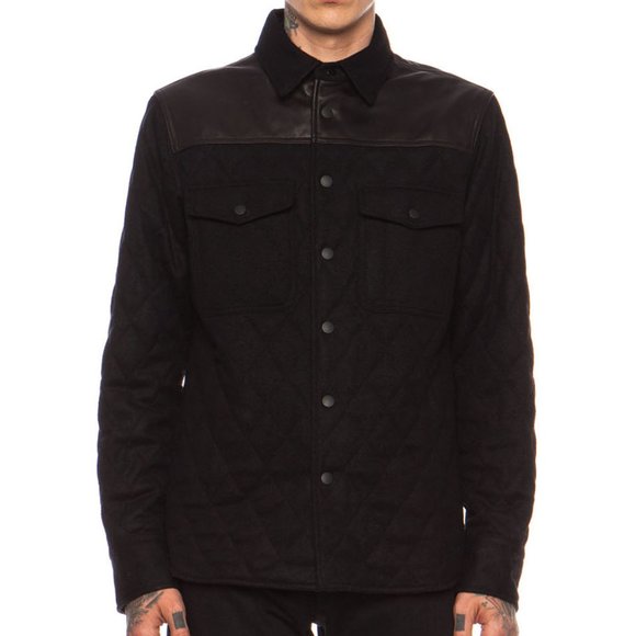 Rag & Bone Black Lumberjack Quilted Overshirt S - Picture 5 of 9